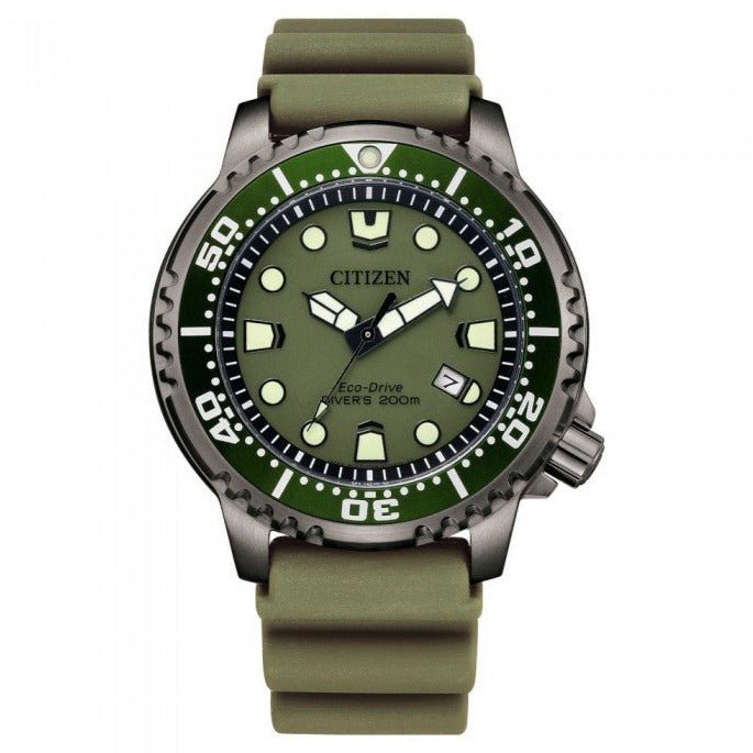 Citizen Promaster Eco-Drive Moment of Adventure Green Men's Watch - BN0157-11X | Time Watch Specialists