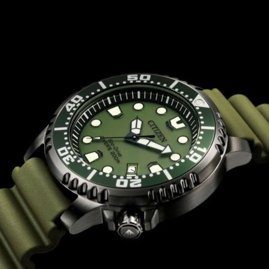 Citizen Promaster Eco-Drive Moment of Adventure Green Men's Watch - BN0157-11X | Time Watch Specialists