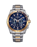 Citizen Quartz Blue Dial Two Tone Chronograph Men's Watch | AN8206-53L | Time Watch Specialists