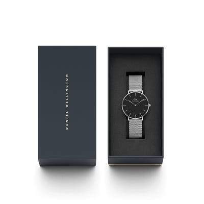Daniel Wellington Classic Petite Sterling Black Women's Watch - DW00100304 | Time Watch Specialists