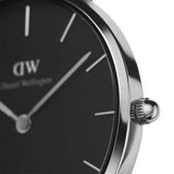 Daniel Wellington Petite Ashfield Silver Black Women's Watch - DW00100202 | Time Watch Specialists