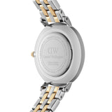 Daniel Wellington Petite Lumine Bezel 5-Link Two-Tone MOP Women;s Watch | DW00100665 | Time Watch Specialists
