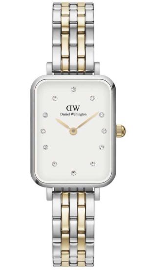 Daniel Wellington Quadro 5-Link Two-Tone Woman's Watch | DW00100625 | Time Watch Specialists