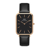 Daniel Wellington Quadro Pressed Sheffield Rose Gold Leather Men's Watch | DW00100449 | Time Watch Specialists