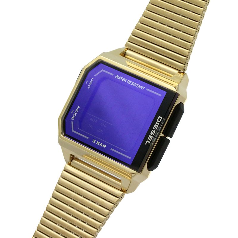 Diesel Chopped Digital Gold - Tone Stainless Steel Men's Watch | DZ1969 | TIME Watches