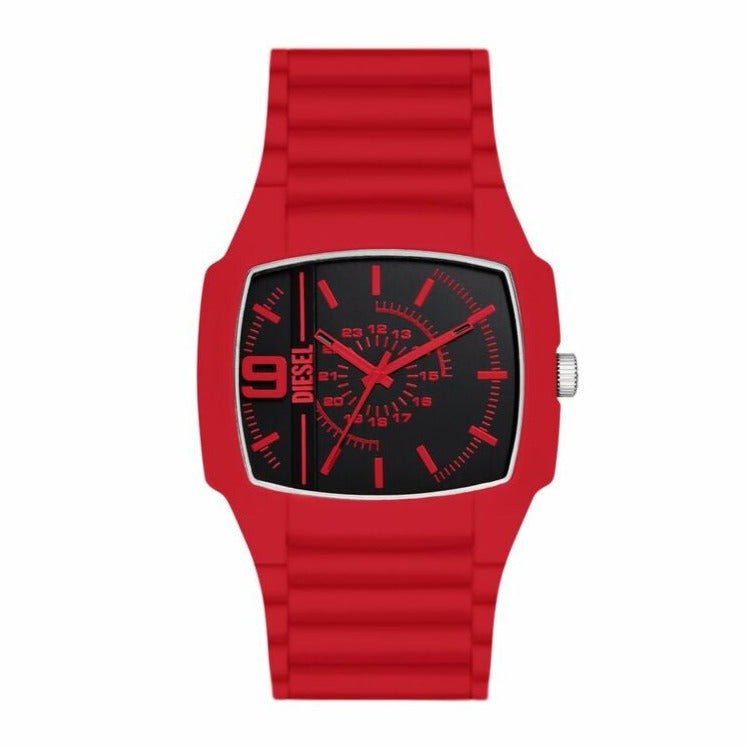 Diesel Cliffhanger 2.0 Three - Hand Red Silicone Men's Watch | DZ2165 | TIME Watches
