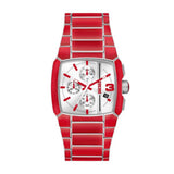 Diesel Cliffhanger Chronograph, Red Enamel and Stainless Men's Steel Watch | DZ4637 | Time Watch Specialists