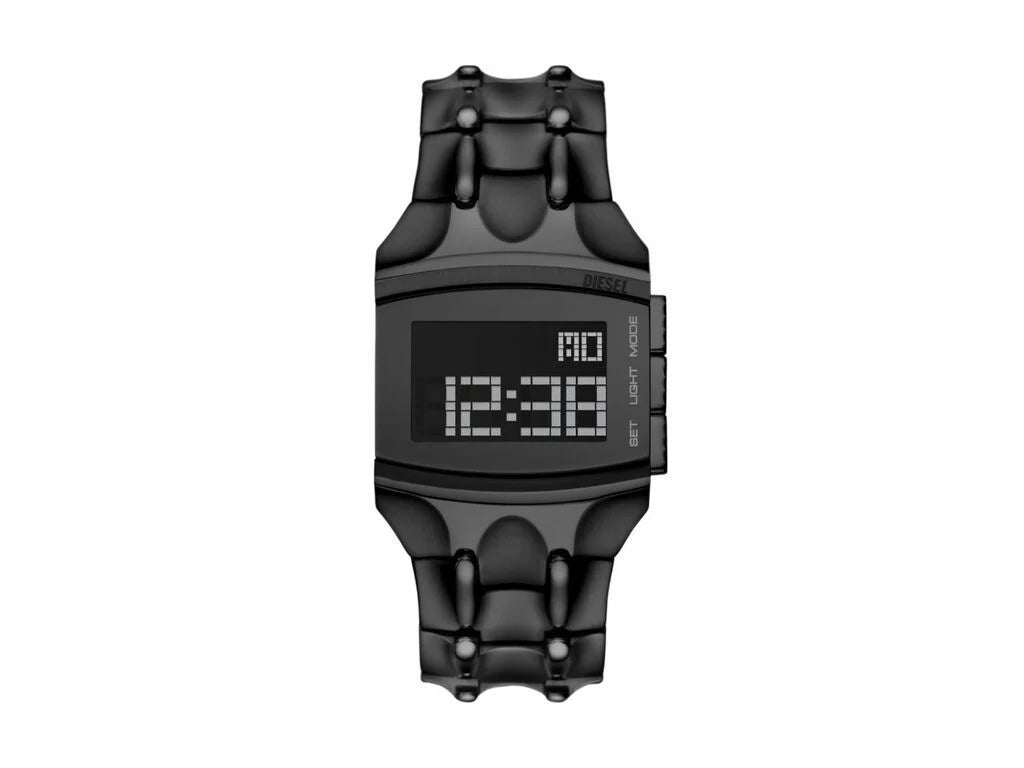 Diesel Croco Digi Digital, Black Stainless Steel Men's Watch | DZ2156 | TIME Watches