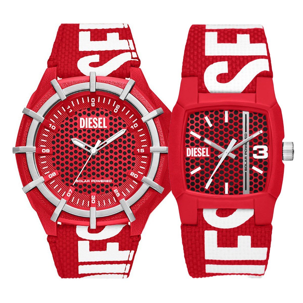 Buy Diesel Framed Three-Hand Solar-Powered Red rPET Men\'s Watch | DZ4621 |  Time Watch Specialists