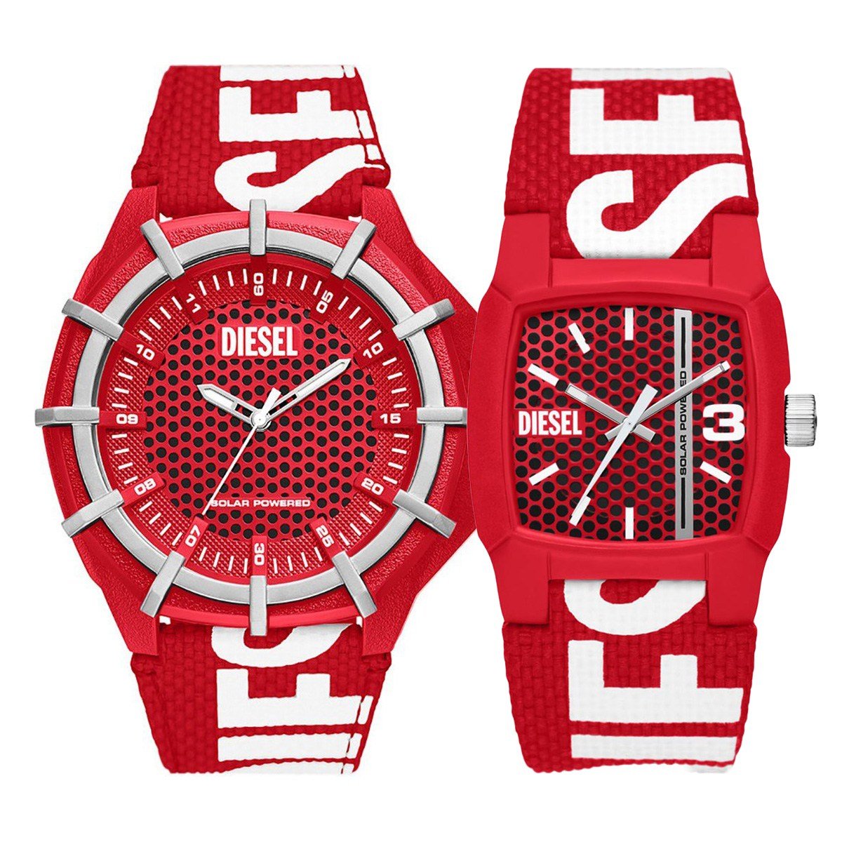 Buy Diesel Framed Three-Hand Solar-Powered Red rPET Men's Watch | DZ4621 |  Time Watch Specialists