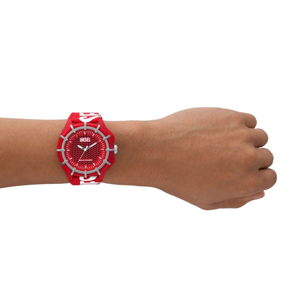 Diesel Framed Three-Hand Solar-Powered Red rPET Men's Watch | DZ4621 | Time Watch Specialists