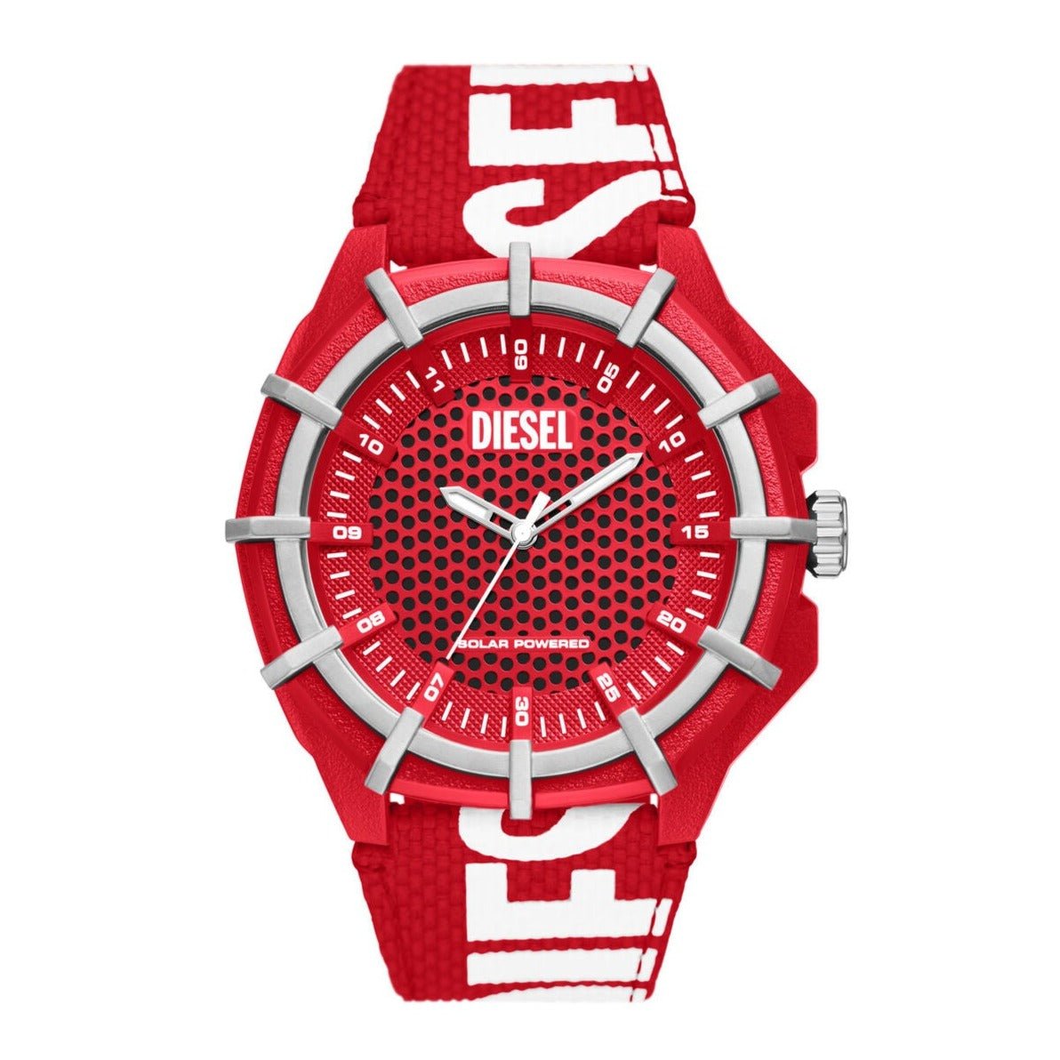 Diesel Framed Three-Hand Solar-Powered Red rPET Men's Watch | DZ4621 | Time Watch Specialists