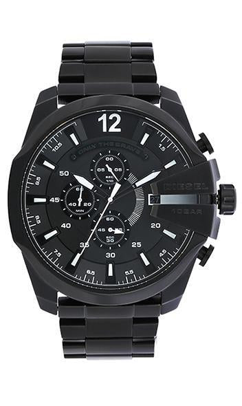 Diesel Mega Chief Black Dial Men's Watch - DZ4283 | Time Watch Specialists