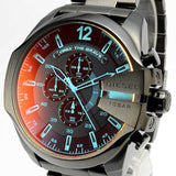 Diesel Mega Chief Black Round Stainless Steel Men's Watch - DZ4318 | Time Watch Specialists