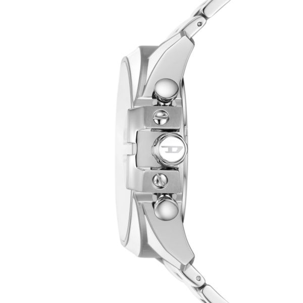 Diesel Mega Chief Chronograph White and Stainless Steel Men's Watch | DZ4660 | TIME Watches