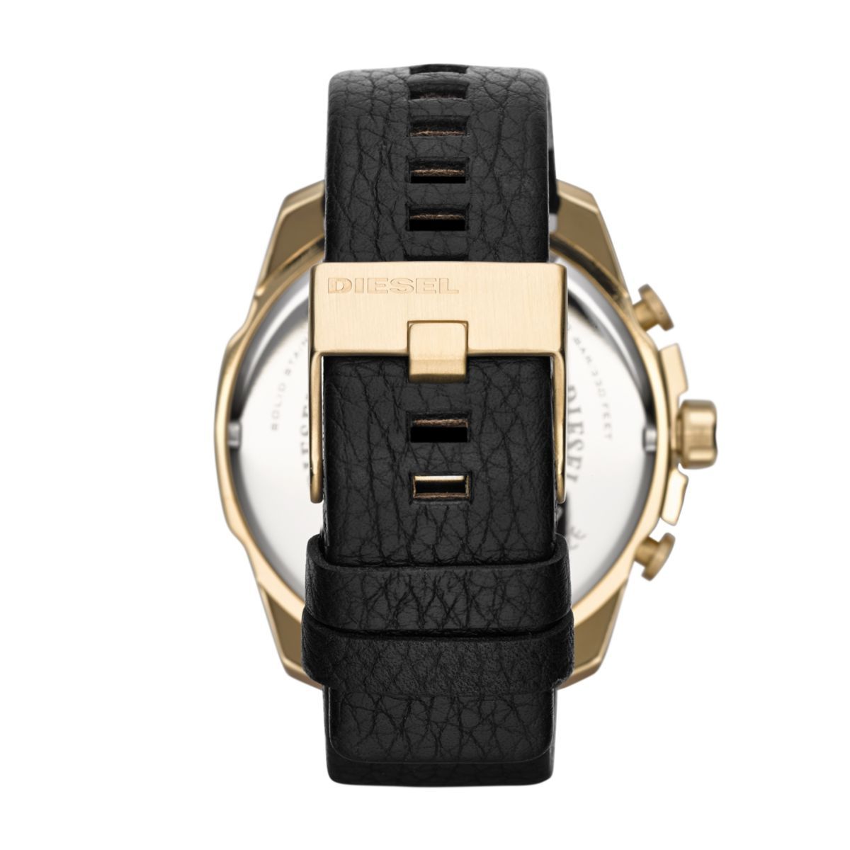 Diesel Mega Chief Gold Round Leather Men's Watch | DZ4344 | TIME Watches