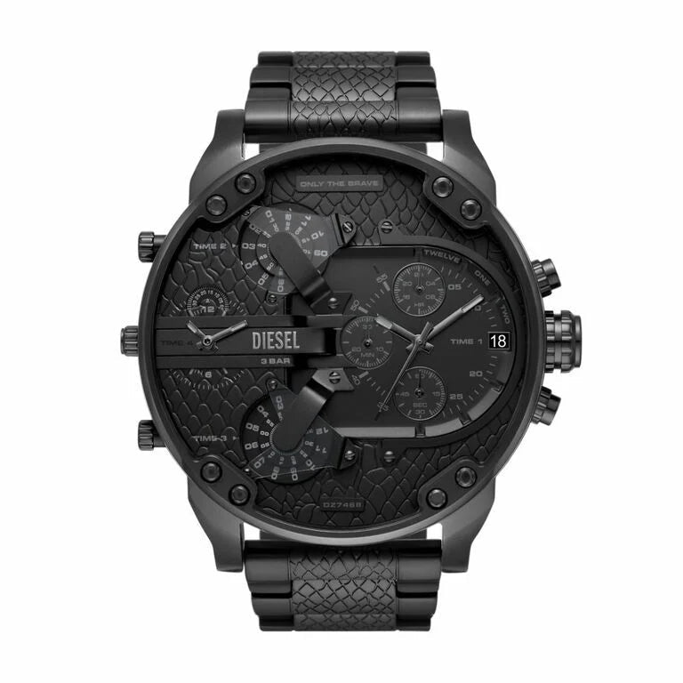 Diesel Men's Mr. Daddy 2.0 Two - Hand, Black Stainless Steel Men's Watch | DZ7468 | TIME Watches