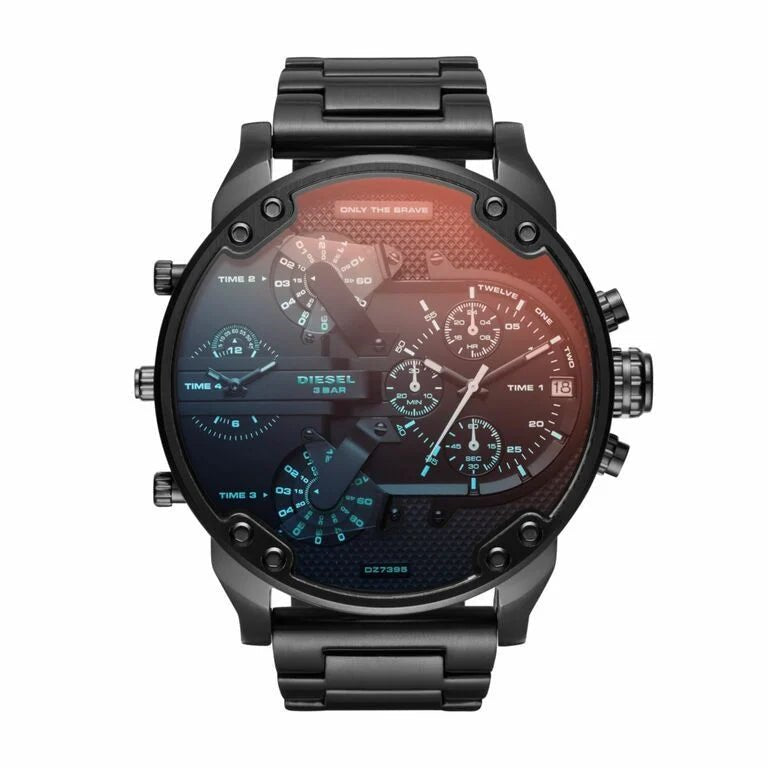 Diesel Mr. Daddy 2.0 Chronograph Black Stainless Steel Men's Watch | DZ7395 | TIME Watches