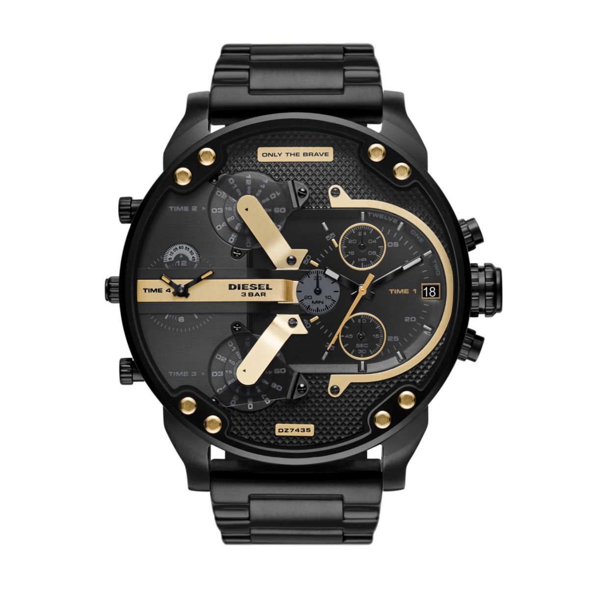 Diesel Mr. Daddy 2.0 Chronograph Black Stainless Steel Men's Watch | DZ7435 | TIME Watches