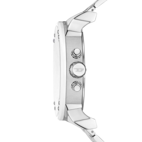 Diesel Mr. Daddy 2.0 Chronograph White and Stainless Steel Men's Watch | DZ7481 | TIME Watches