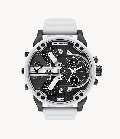 Diesel Mr. Daddy 2.0 Chronograph White Silicone Men's Watch | DZ7478 | TIME Watches