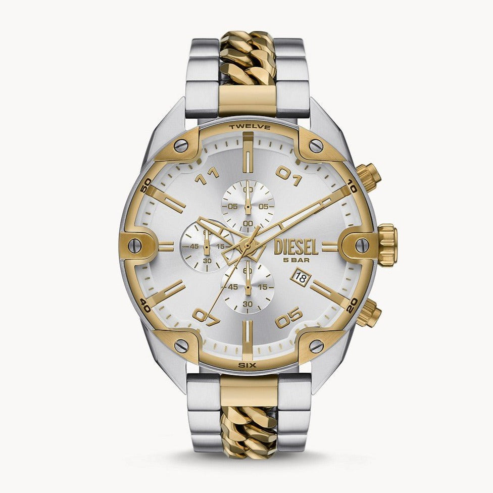 Diesel Spiked Chronograph Two - Tone Stainless Steel Men's Watch | DZ4629 | TIME Watches
