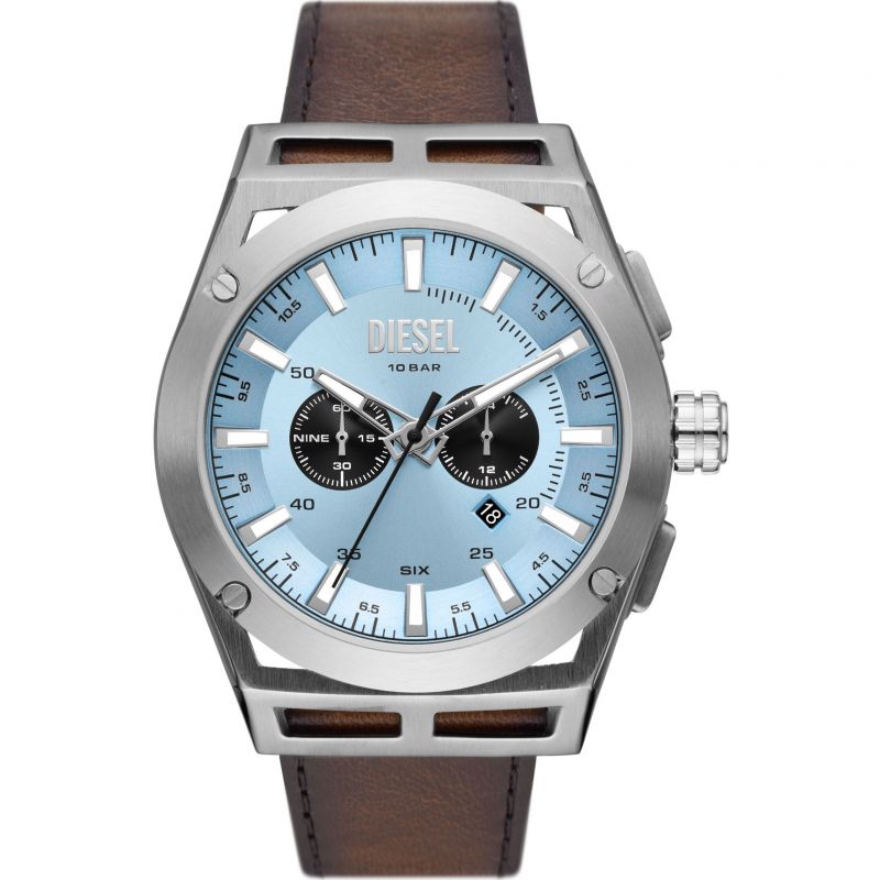 Diesel Timeframe Chronograph Brown Leather Watch | DZ4611 | TIME Watches