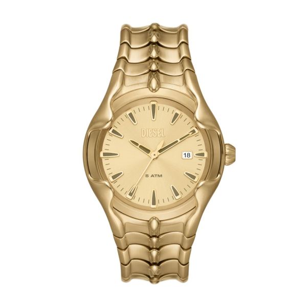 Diesel Vert Three - Hand Date, Gold - Tone Stainless Steel Men's Watch | DZ2186 | TIME Watches