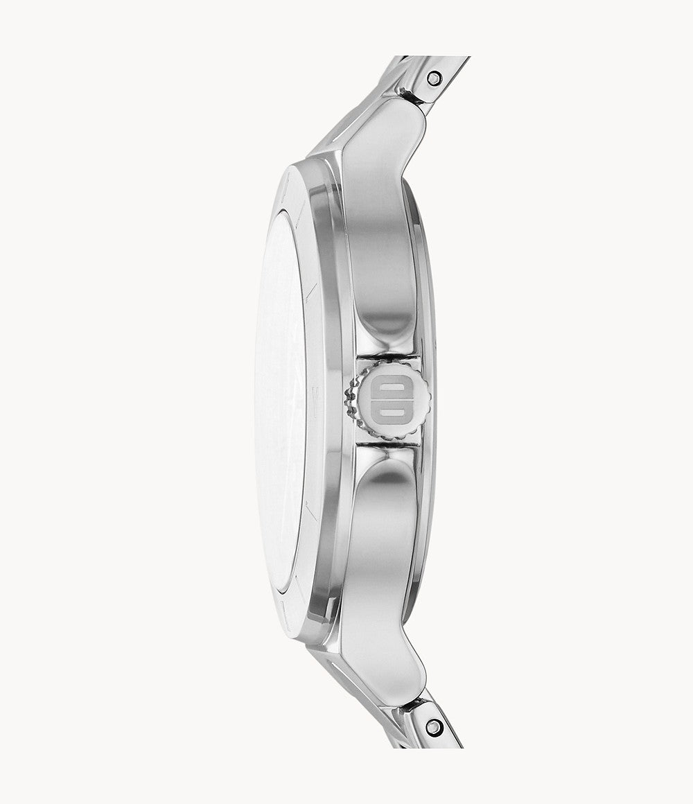DKNY Chambers Silver Dial and White Steel Bracelet 38mm Women's Watch | NY6641 | TIME Watches