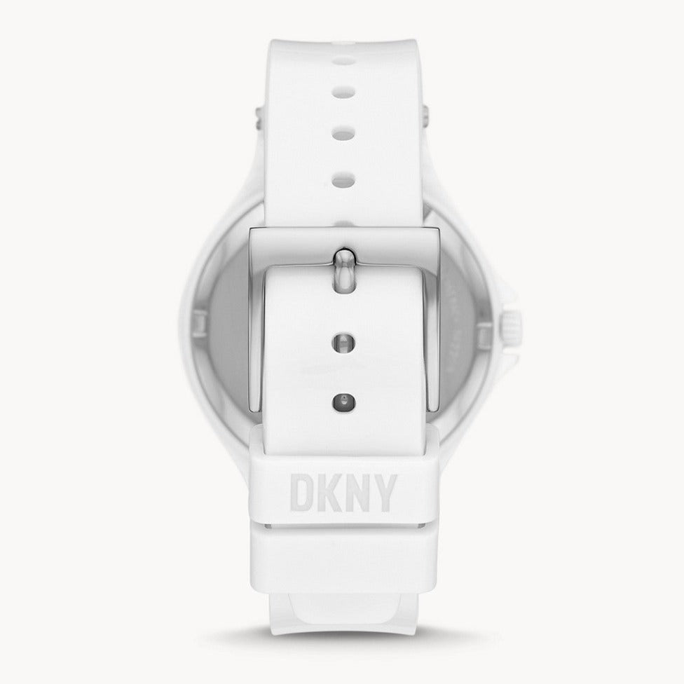 DKNY Chambers White Dial and White Steel Bracelet 38mm Women's Watch | NY6657 | TIME Watches