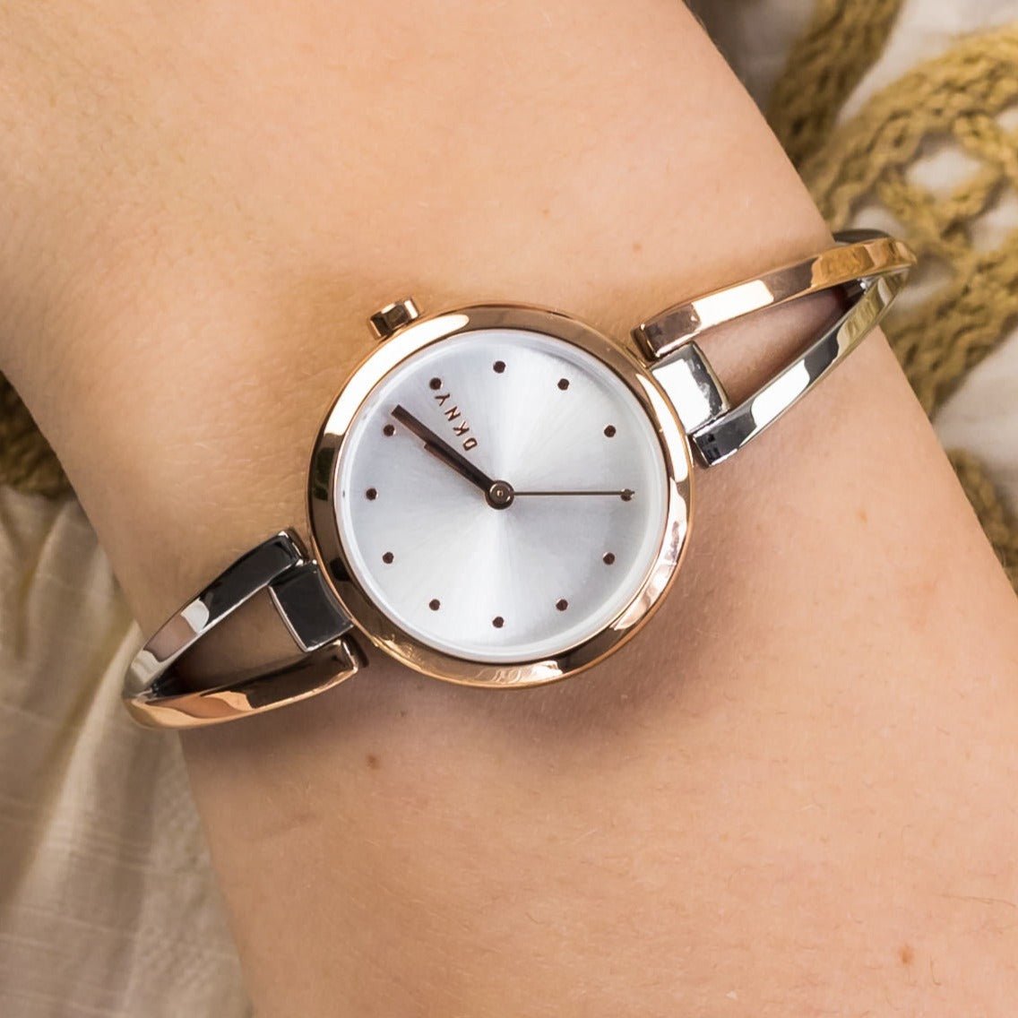 DKNY Crosswalk White Dial and Rose Gold Steel Bracelet Women's Watch | NY2791 | TIME Watches