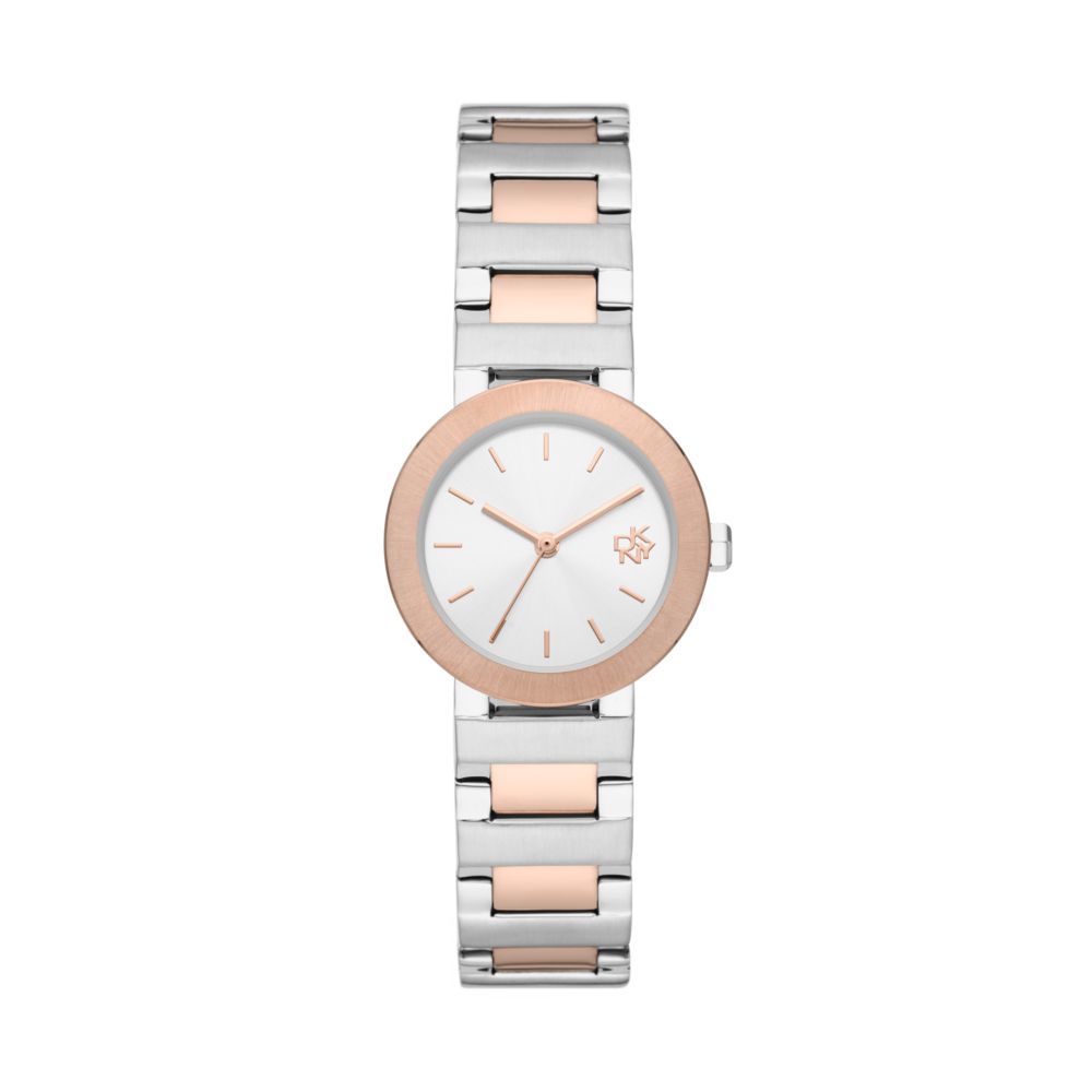 DKNY Metrolink Three-Hand, Two-Tone Stainless Steel Women's Watch - NY6609 | Time Watch Specialists