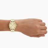 DKNY Soho D Three-Hand Gold-Tone Stainless Steel Women's Watch | NY6651 | Time Watch Specialists