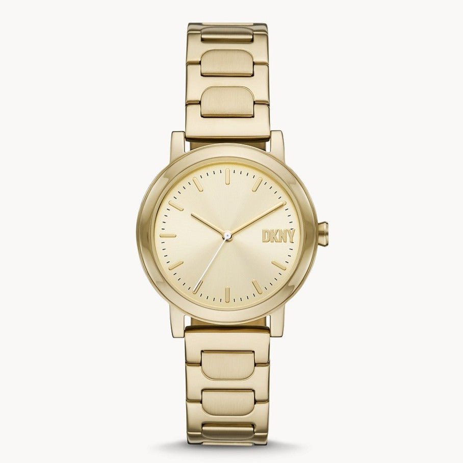 DKNY Soho Gold Dial and Gold Steel Bracelet Women's Watch | NY6651 | TIME Watches