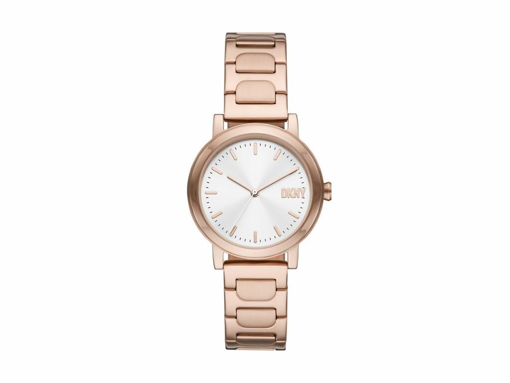DKNY Soho White Dial and Rose Gold Steel Bracelet 34mm Women's Watch | NY6622 | TIME Watches