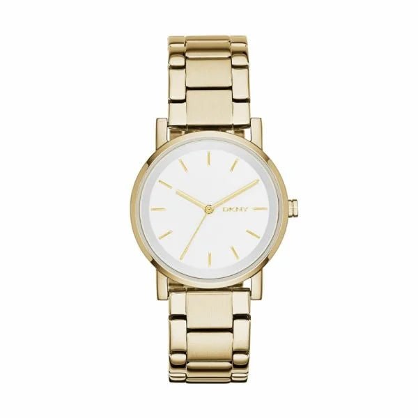 DKNY Soho Gold Dial and Gold Steel Bracelet 34mm Women's Watch | NY2343 | TIME Watches