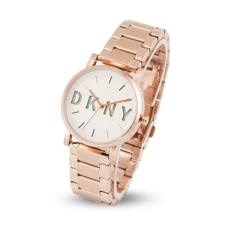 Dkny soho rose gold watch deals
