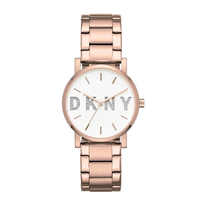 DKNY Soho Rose Gold Dial and Rose Gold Steel Bracelet Women's Watch | NY2654 | TIME Watches