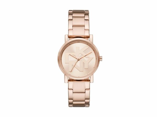 DKNY Soho Rose Gold Dial and Rose Gold Steel Bracelet 34mm Women's Watch | NY2958 | TIME Watches