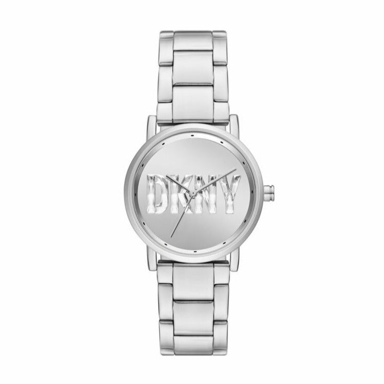 DKNY Soho White Dial and White Steel Bracelet 34mm Women's Watch | NY6636 | TIME Watches
