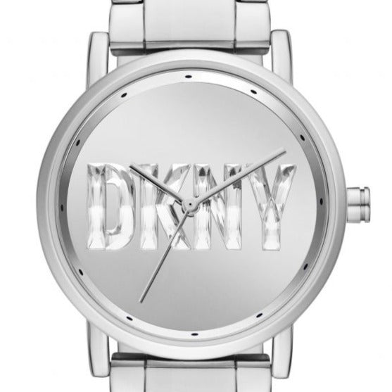 DKNY Soho White Dial and White Steel Bracelet 34mm Women's Watch | NY6636 | TIME Watches