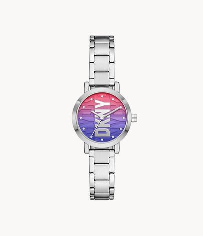 DKNY Soho Silver Dial and Silver Steel Bracelet 34mm Women's Watch | NY6659 | TIME Watches