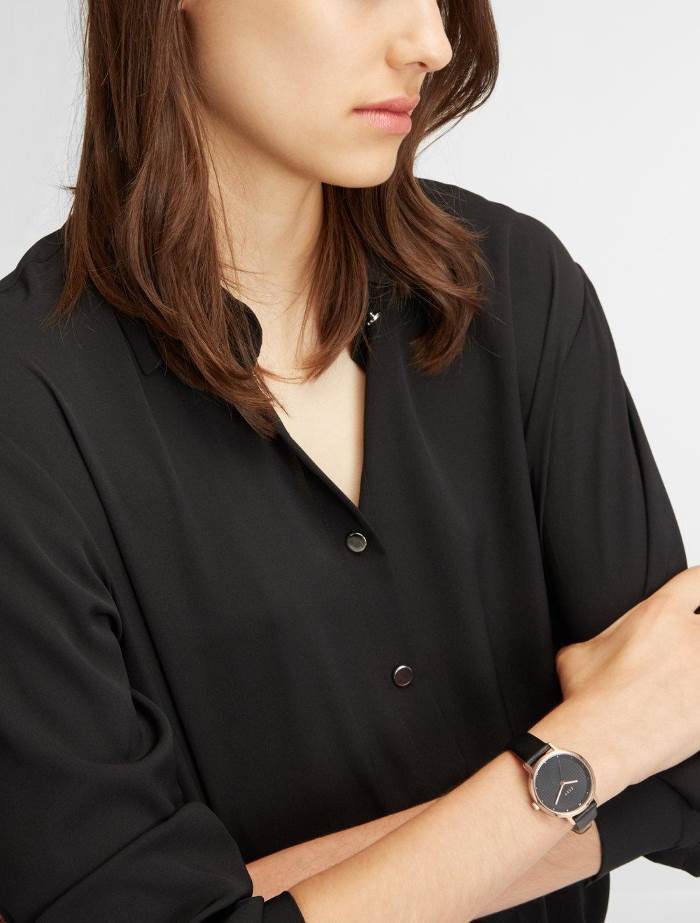 DKNY Modernist Rose Gold Dial and Rose Gold Leather 32mm Women's Watch | NY2641 | TIME Watches