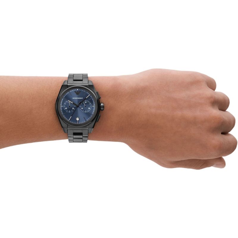 Emporio Armani Chronograph Gun Metal Stainless Steel Men's Watch | AR11561 | Time Watch Specialists