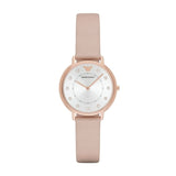 Emporio Armani Kappa Rose Gold Round Leather Women's Watch - AR2510 | Time Watch Specialists
