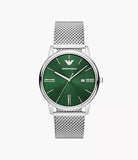Emporio Armani Three-Hand Date Stainless Steel Mesh Men's Watch | AR11578 | Time Watch Specialists