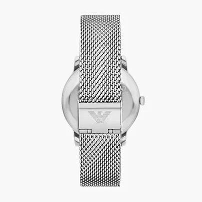 Emporio Armani Three-Hand Date Stainless Steel Mesh Men's Watch | AR11578 | Time Watch Specialists