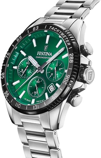 Festina Analog Green Dial Stainless Steel Men's Watch | F20560/4