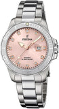 Festina Boyfriend Collection Pink Dial Stainless Steel Woman's Watch | F20503/2 | Time Watch Specialists