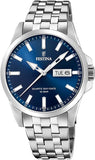 Festina Classic Blue Dial Stainless Steel Men's Watch | F20357/3 | Time Watch Specialists